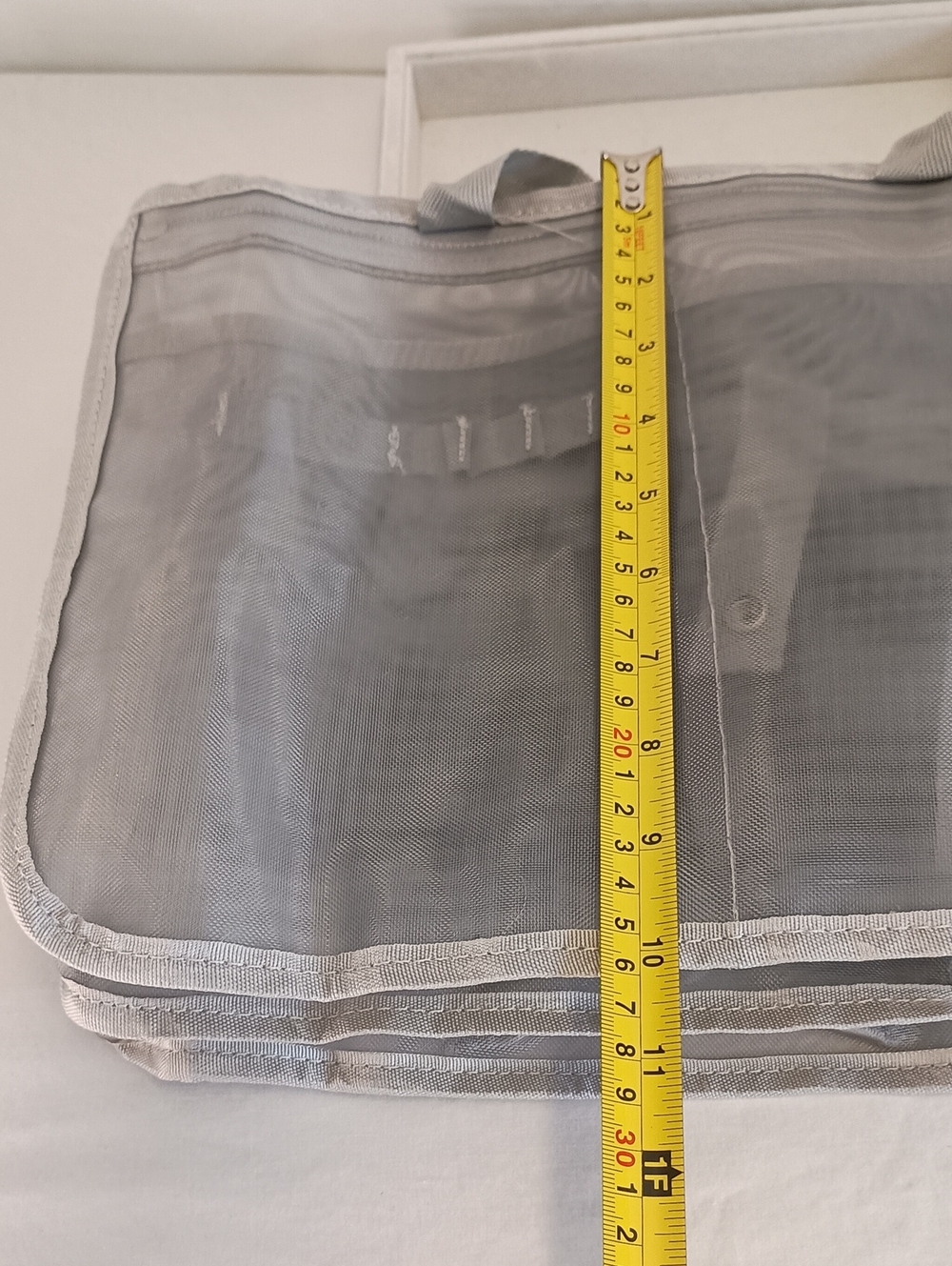Women's Tote Purse Organizer Mesh Grey Medium Bogg Bag - Picture 6 of 8